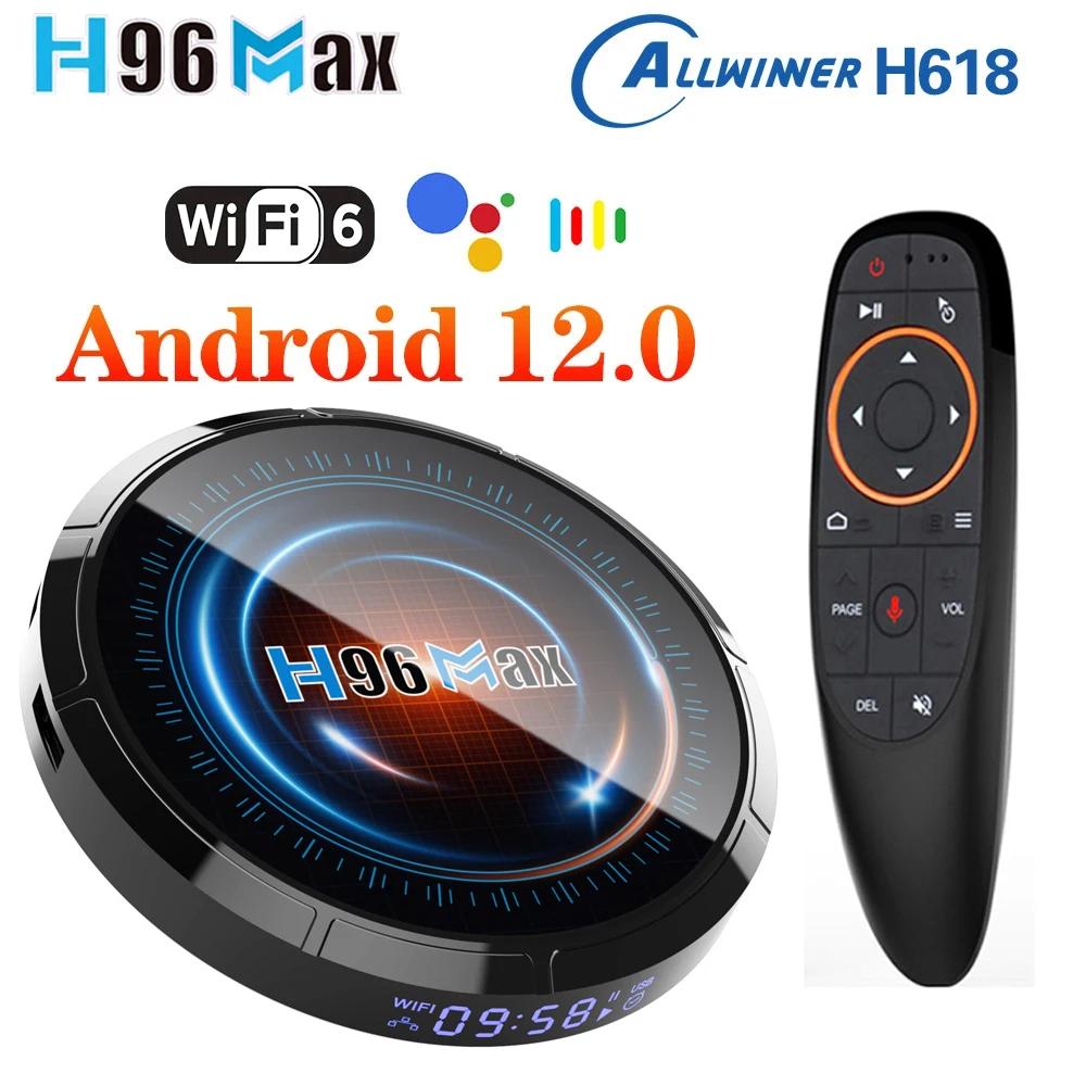 Ʈ TV ڽ, ȵ̵ 12  H618  ھ, 4K 3D , 5G  6,  ̽ ̵ ÷̾,  ڽ, H96 MAX H618